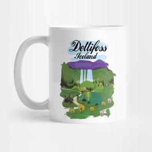 Dettifoss Iceland Waterfall travel poster Mug